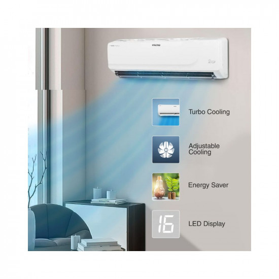 Voltas 1.4 Ton 3 Star Inverter Split AC(Copper, Adjustable Cooling, Anti-dust Filter, 2023 Model, 173V Vectra Platina, White)