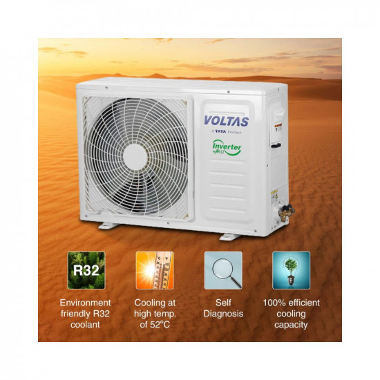 Voltas 15 Ton 3 Star Fixed Speed Split AC Copper LED Display Anti-dust Filter 2023 Model 183 Vectra Elegant White