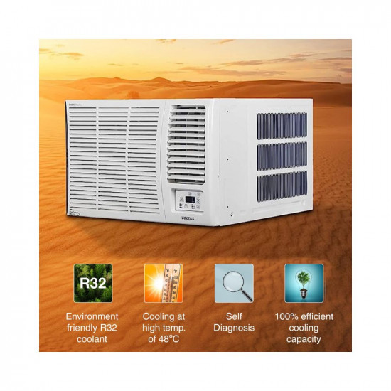 Voltas 15 Ton 3 Star Fixed Speed Window AC Copper Turbo Mode 2023 Model 183 Vectra Pearl White