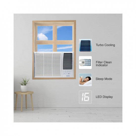 Voltas 15 Ton 3 Star Inverter Window AC Copper 2-in-1 Adjustable Mode 2023 Model 183V Vertis Elite White