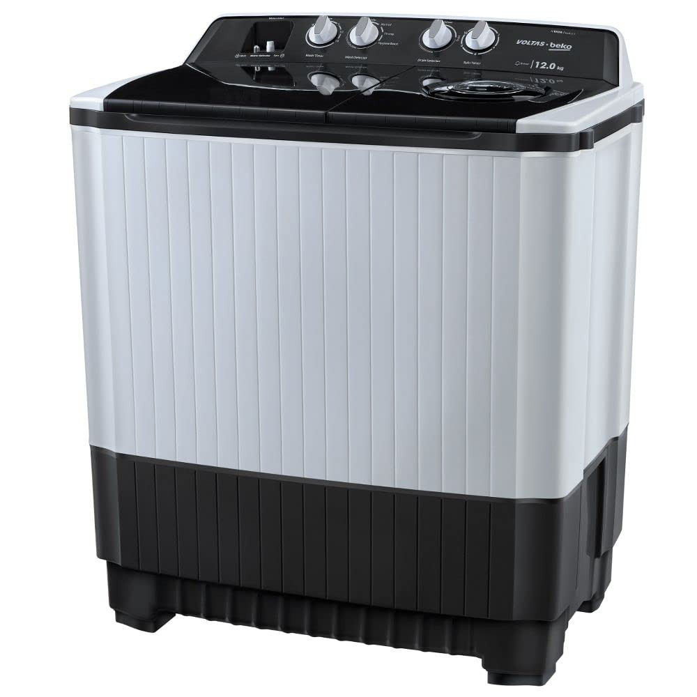 Voltas Beko 12 Kg Top Load Semi Automatic Washing Machine Gray Wtt120AgrtHb