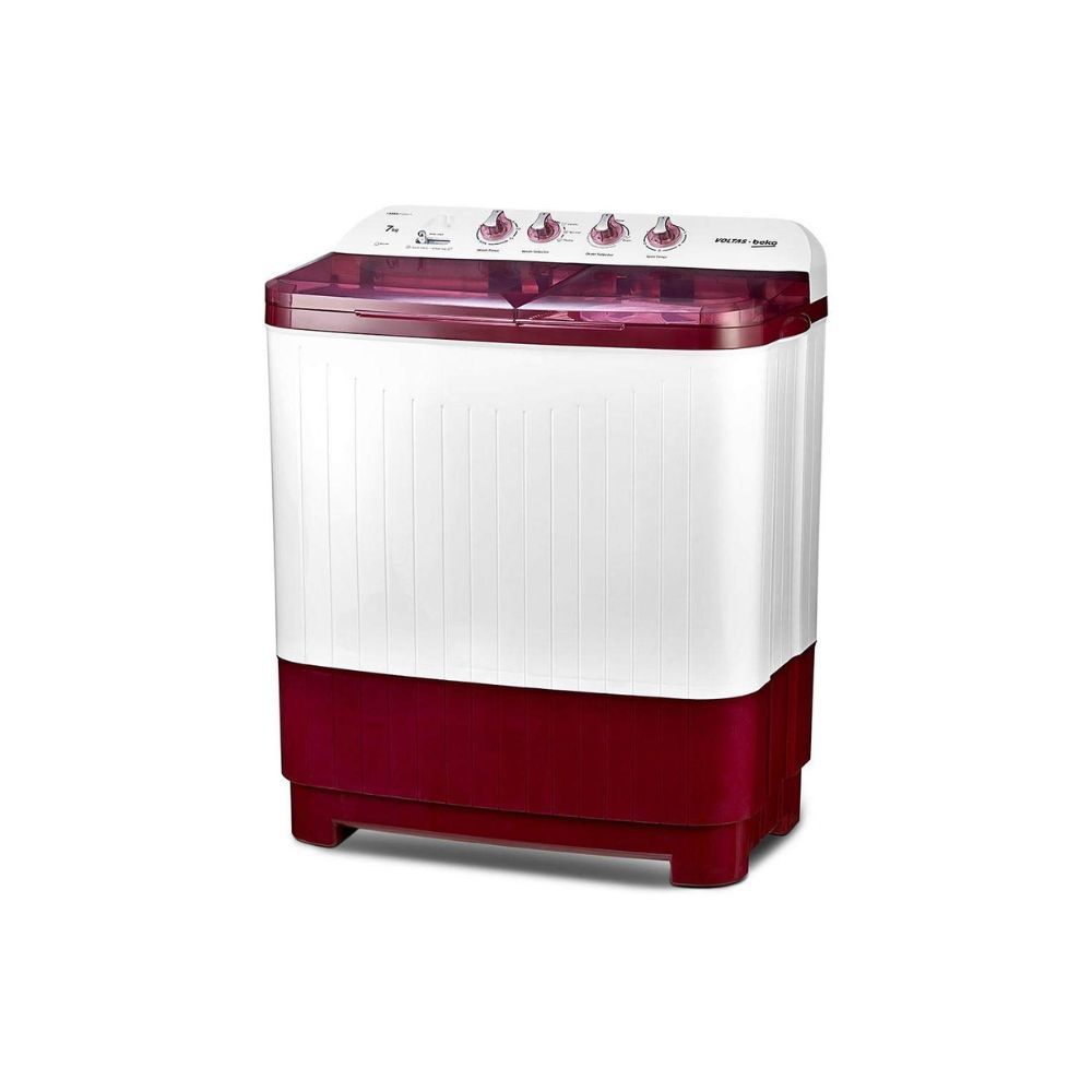 Voltas Beko 7 kg Semi-Automatic Top Loading Washing Machine,Burgundy (WTT70DBRT)