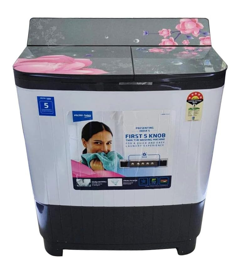 Voltas Beko 85 kg Semi Automatic Top Load Washing Machine WTT85DGRGFLRB5