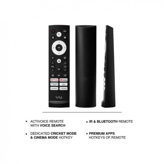 VU 108 cm (43 inches) The GloLED 84 Watt DJ Sound Series 4K Smart Google TV 43GloLED (Grey)