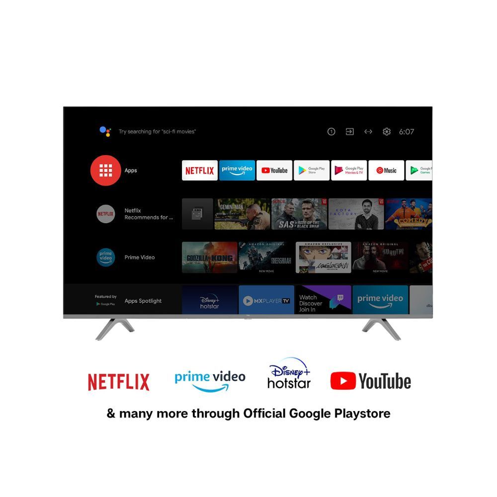 Vu 126 cm (50 Inches) Premium 4K Series Smart Android LED TV 50PM (Grey)