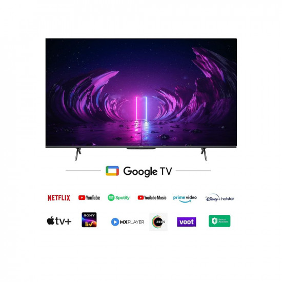 VU 139 cm (55 inches) The GloLED Series 4K Smart LED Google TV 55GloLED (Grey)