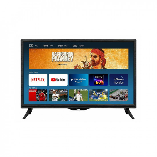 VW 60 cm (24 inches) HD Ready Android Smart LED TV VW24S (Black)