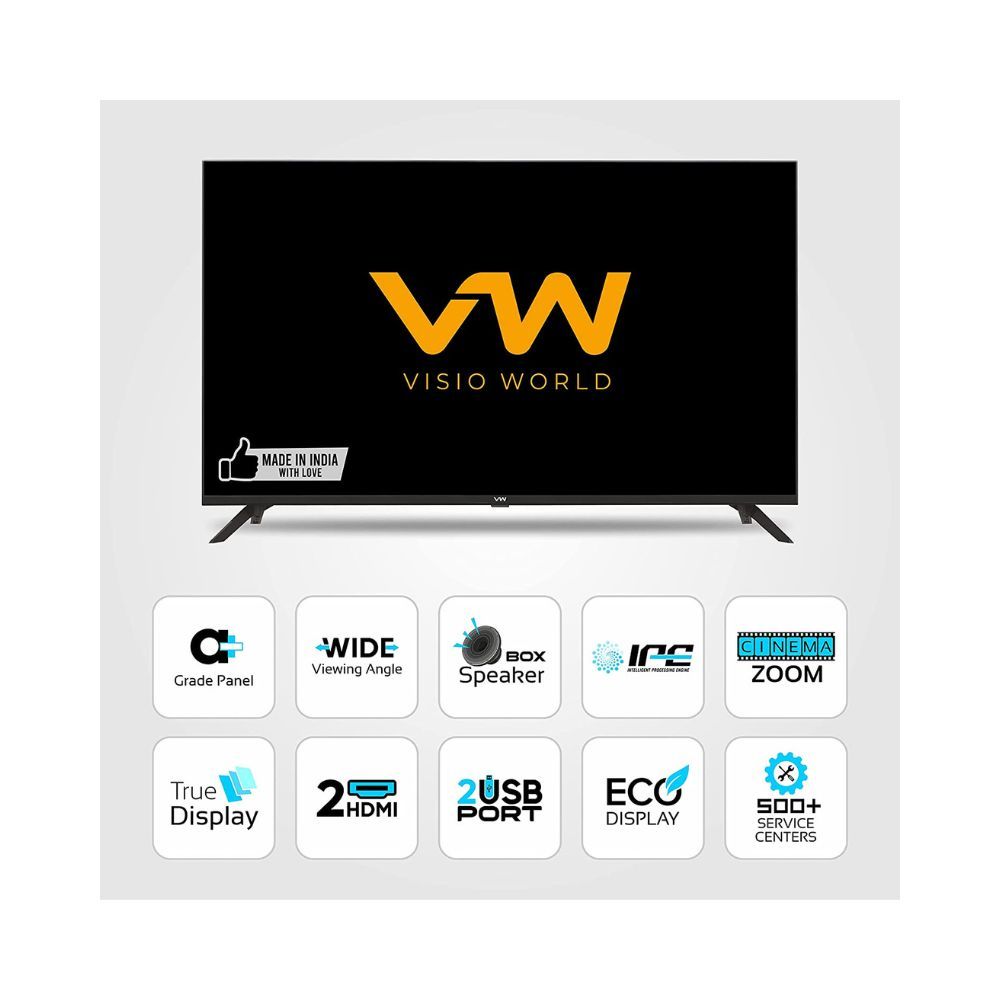 VW 80 cm (32 inches) Frameless Series HD Ready LED TV VW32A (Black)