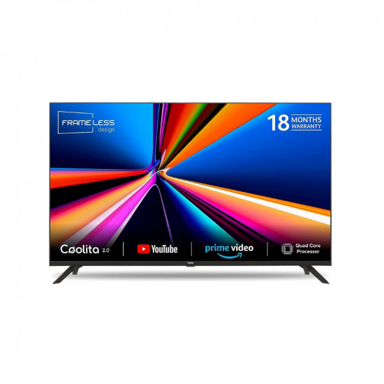 VW 80 cm 32 inches Linux Series Frameless HD Ready Smart LED TV VW32C2 Black