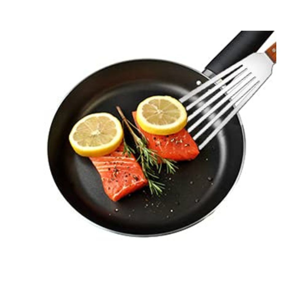we3 Stainless Steel Fish Spatula with Wide Slotted Blade