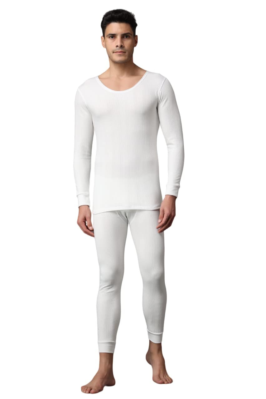 Wearslim® Men's Cotton Quilted Winter Lightweight Thermal Underwear for Men  Long Johns Set with Fleece