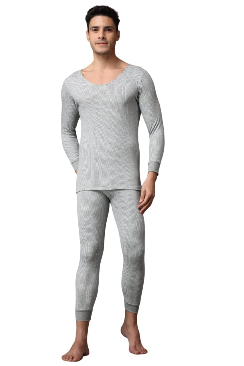 Wearslim® Men's Cotton Quilted Winter Lightweight Thermal Underwear for Men  Long Johns Set with Fleece