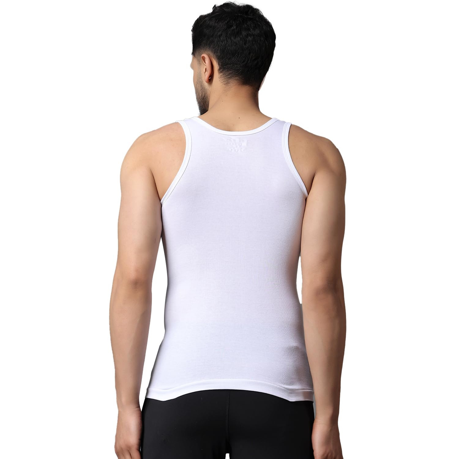 Wearslim® Men's Premium White Round Neck Sleeveless Slim Fit Ultra Soft  Super Combed Cotton Vest 