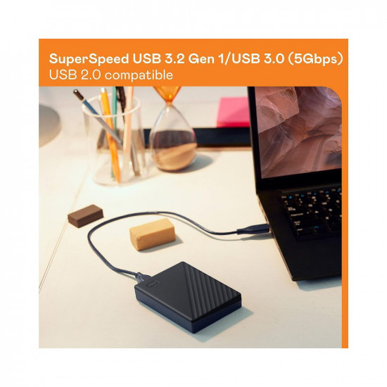 Western Digital WD 5TB My Passport Portable Hard Disk Drive, USB 3.0 with Automatic Backup, 256 Bit AES Hardware Encryption,Password Protection,Compatible with Windows and Mac, External HDD-Black