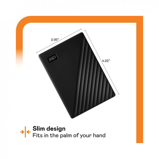 Western Digital WD 5TB My Passport Portable Hard Disk Drive, USB 3.0 with Automatic Backup, 256 Bit AES Hardware Encryption,Password Protection,Compatible with Windows and Mac, External HDD-Black