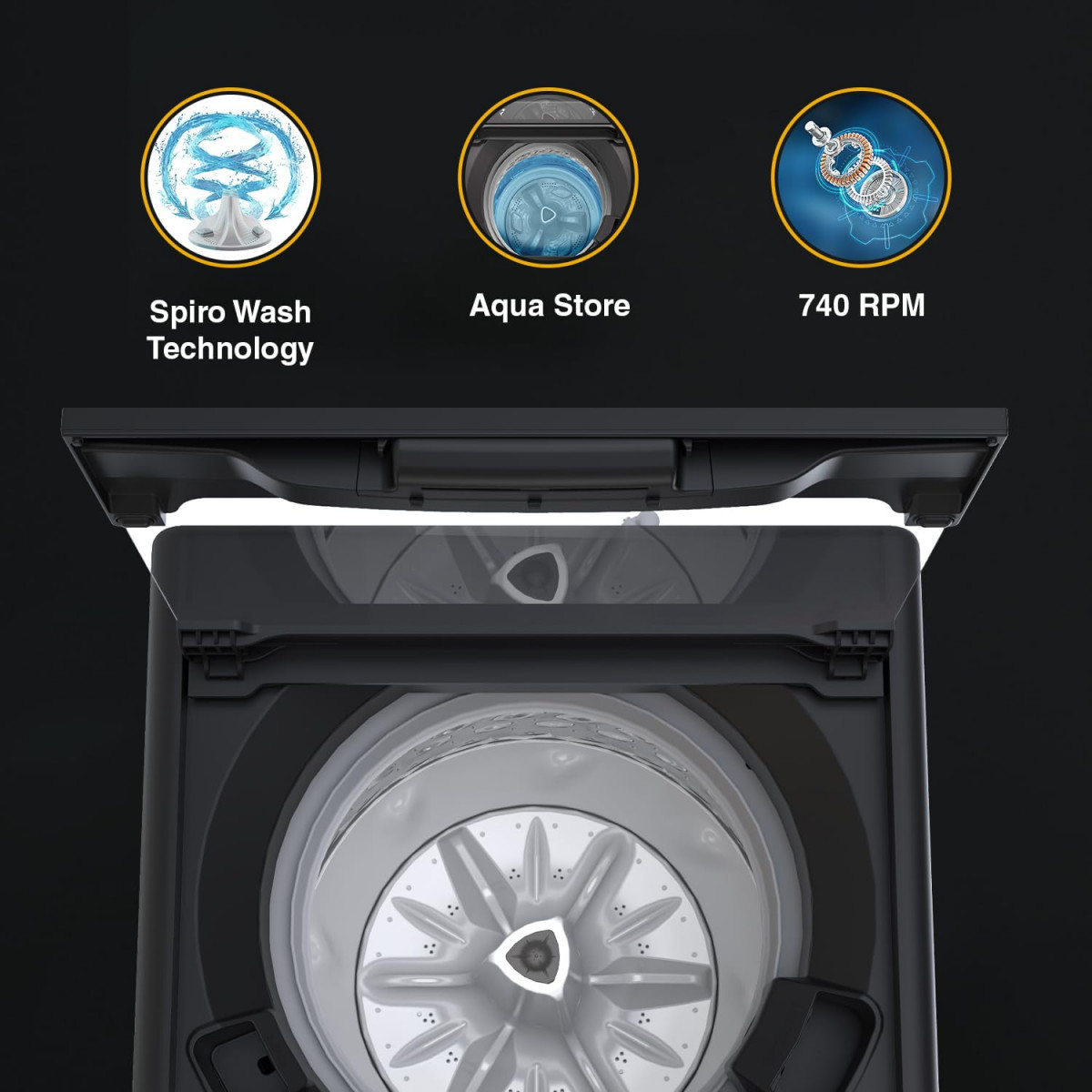 Whirlpool 6 Kg 5 Star Royal Fully-Automatic Top Loading Washing Machine WHITEMAGIC ROYAL 6 GENX Grey ZPF Technology