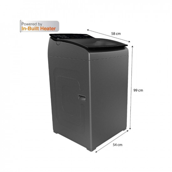 Whirlpool 65 Kg 4 Star StainWash Fully-Automatic Top Loading Washing Machine STAINWASH PRO H 65 Shiny Grey In-Built Heater