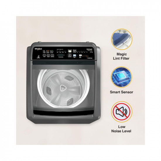 Whirlpool 6.5 Kg 5 Star Royal Plus Fully-Automatic Top Loading Washing Machine (WHITEMAGIC ROYAL PLUS 6.5, Grey, In-Built Heater)