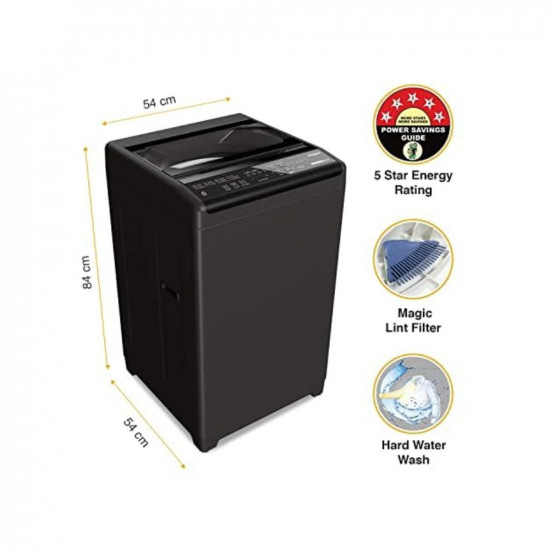 Whirlpool 7 Kg 5 Star Royal Fully-Automatic Top Loading Washing Machine (WHITEMAGIC ROYAL 7.0 GENX, Grey, Hard Water Wash, ZPF Technology)