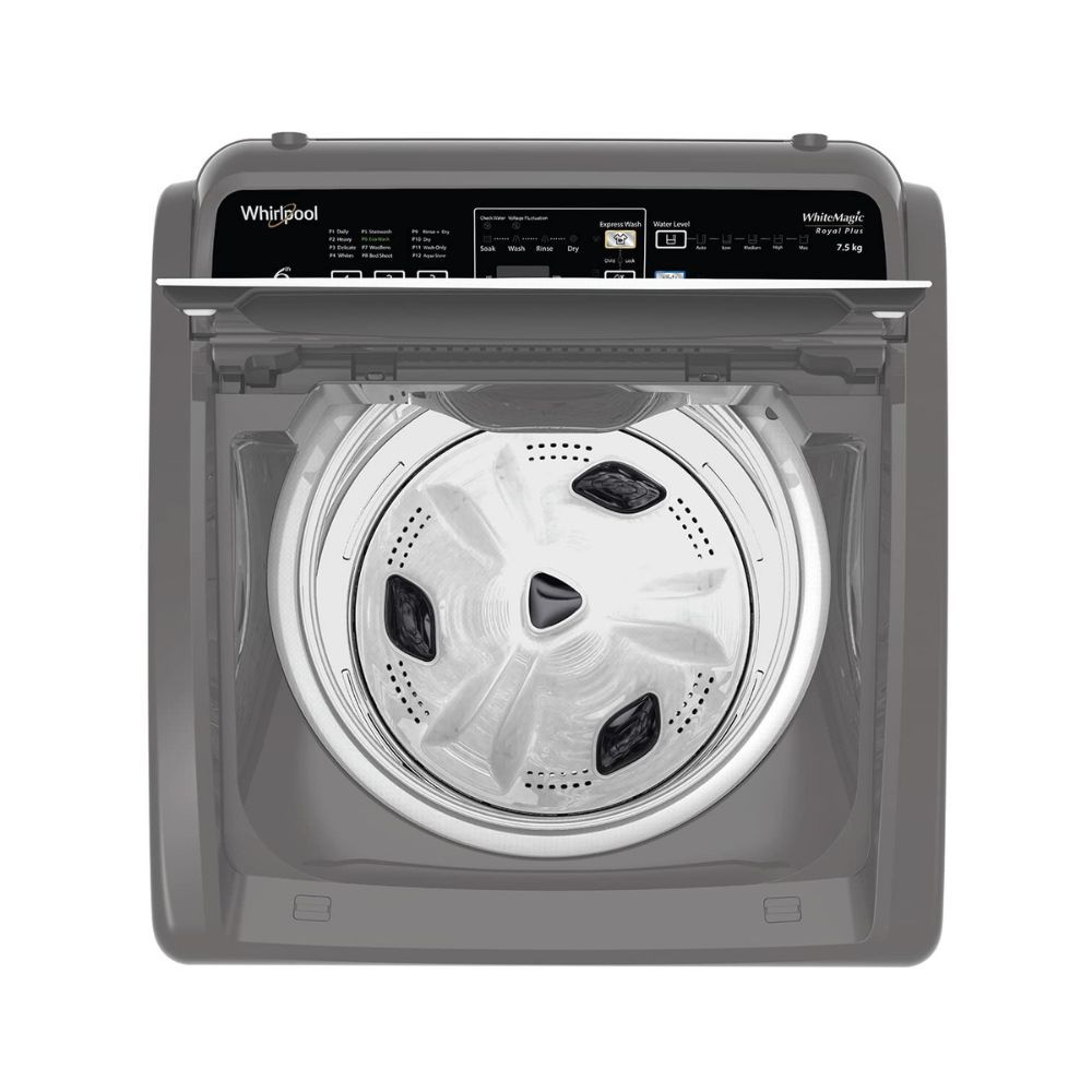 Whirlpool 7.5 Kg 5 Star Royal Plus Fully-Automatic Top Loading Washing Machine (WHITEMAGIC ROYAL PLUS 7.5, Grey, Hard Water Wash)