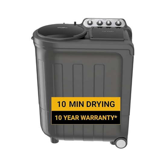Whirlpool 9 kg 5 Star Semi-Automatic Top Loading Washing Machine ACE 90 TRB DRY GREY DAZZLE 10YR-NH