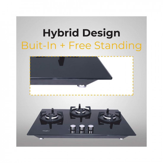 Whirlpool Hob 3 Burner Auto Ignition Gas Stove Elite Hybrid 703 MT EC Gas Hob