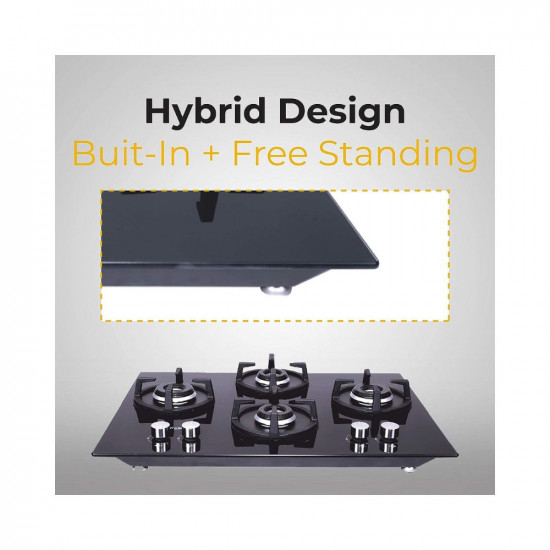 Whirlpool Hob 4 Burner Auto Ignition Gas Stove Elite Hybrid 704 MT Gas Hob