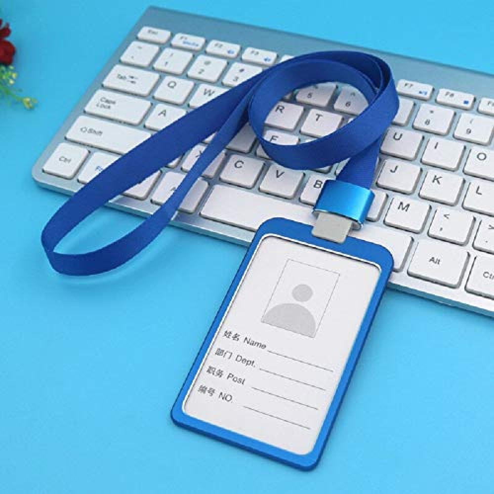 WHNOATOC id Card Holder for Office, id Card Holder for Women,Blue id Card Holder for Men Stylish,id Card Holder for School Student,id Card Holder for Office Steel,Office id Card Covers Holders Pack 1,Size