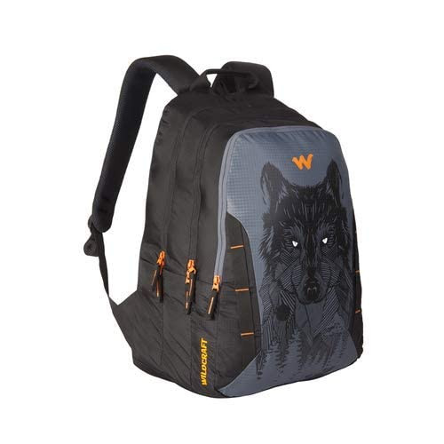 Wildcraft Nylon 44 Ltrs Casual Backpack (11629-Wolf_Black)