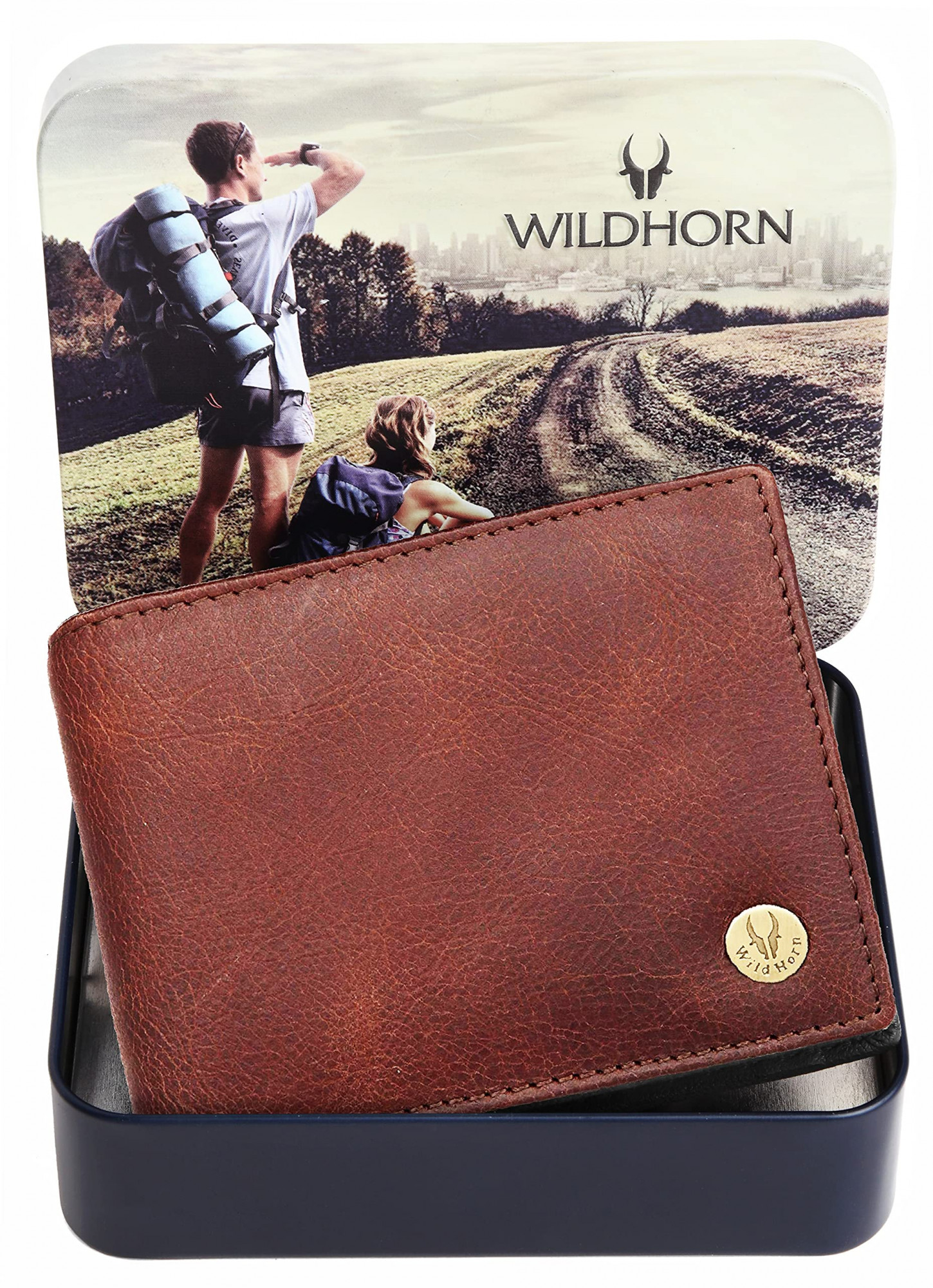 WildHorn Brown Leather Wallet for Men I Ultra Strong Stitching I 6 Card Slots I 2 Currency & 2 Secret Compartments I 1 Coin Pocket