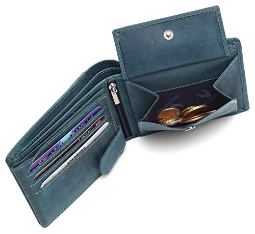WildHorn Leather Men Wallet(blue)