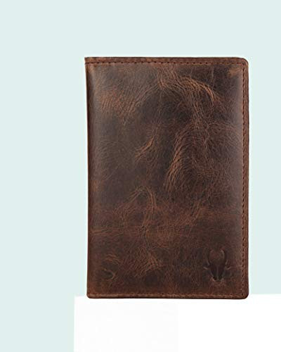 WildHorn Leather Passport Holder for Men & Women (Brown Ch)