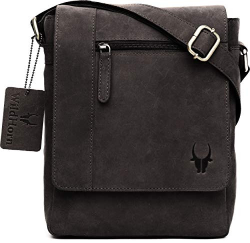 WildHorn Leather Sling Messenger Bag for Men I Multipurpose Crossbody Bag I Travel Bag with Adjustable Strap I IDIMENSION: L- 8 inch H- 10.5 inch W- 2.75 inch