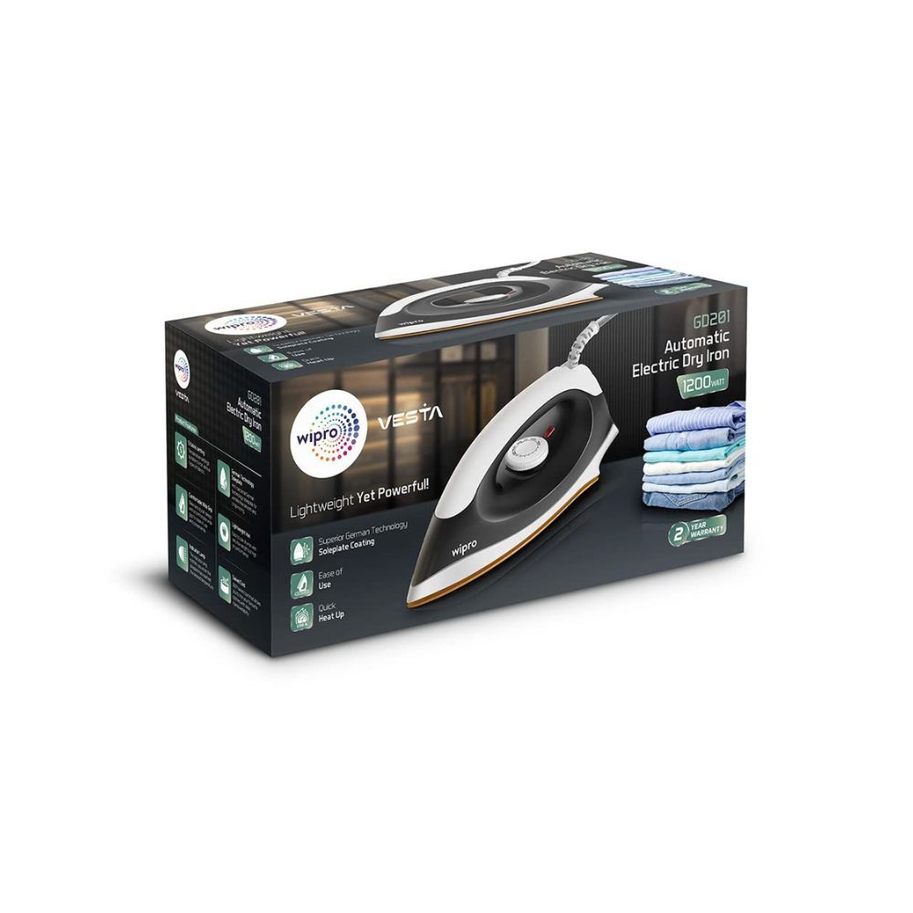 Wipro Vesta 1200 Watt GD201 Lightweight Automatic Dry Iron