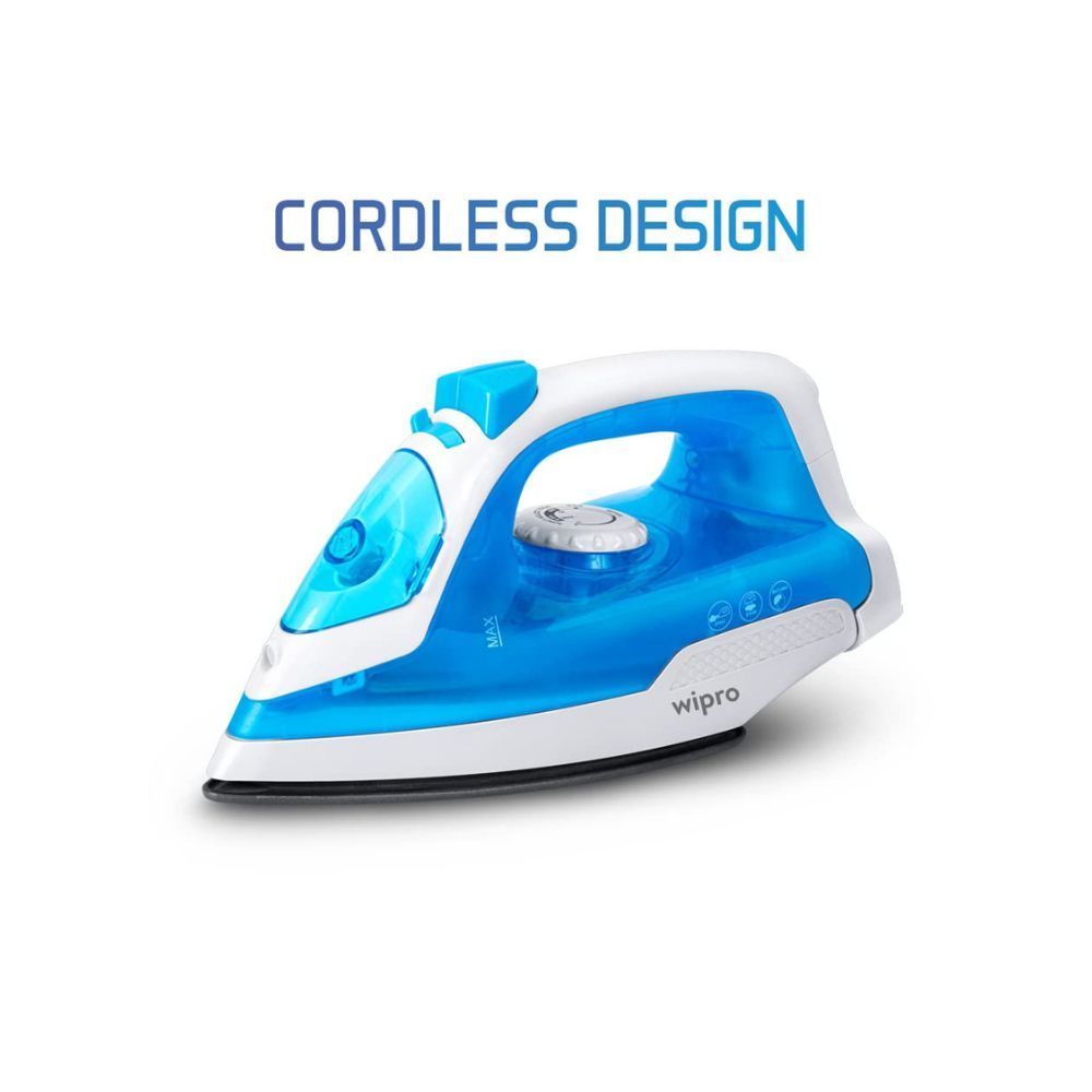 Wipro Vesta 1380W Cordless Steam Iron Quick heat up with 20gm min Steam Burst Scratch resistant Ceramic soleplate