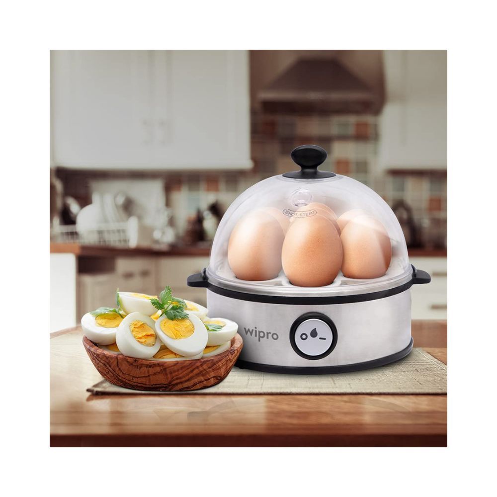Wipro Vesta Electric Egg Boiler, 360 Watts, 3 Boiling Modes, Stainless Steel Body and Heating Plate