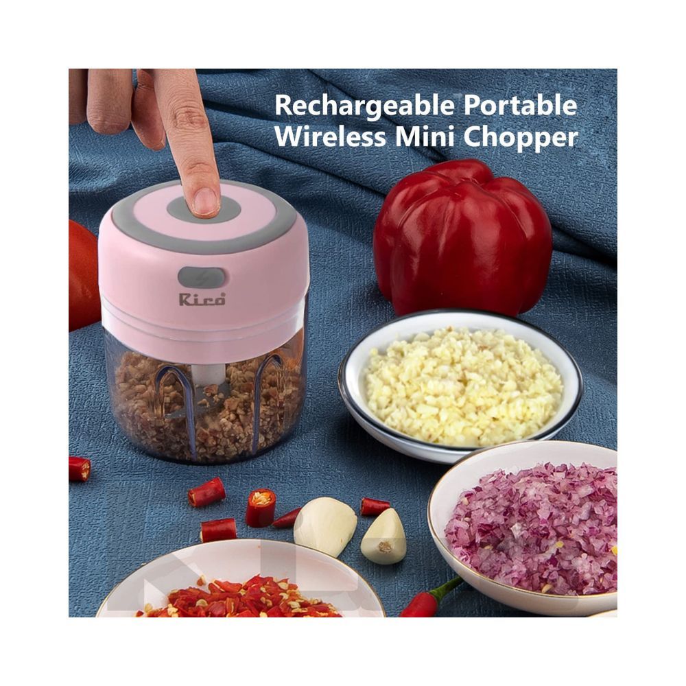 Wireless Electric Chopper (Pink)