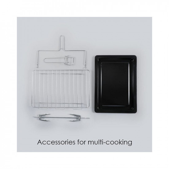 Wonderchef Oven Toaster Griller (OTG) - 60 litres, Steel – with Rotisserie, Auto-Shut Off, Heat-Resistant Tempered Glass, 6-Stage Heat Selection,silver