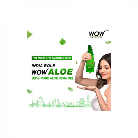 WOW Skin Science 99% Pure Aloe Vera Gel for Face, Skin & Hair