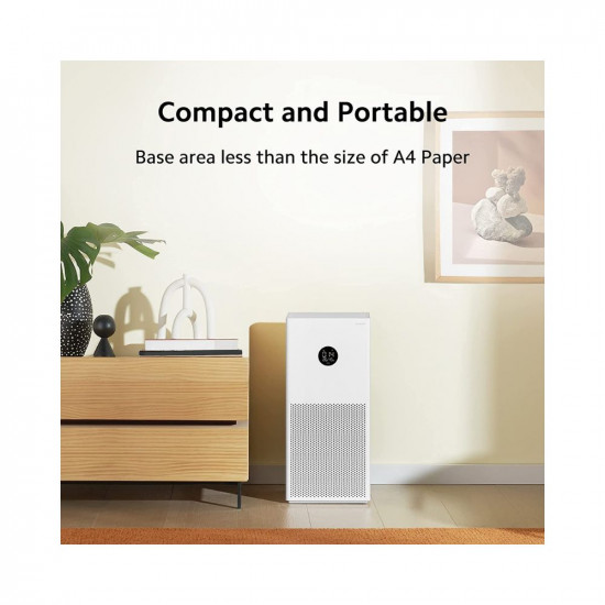Xiaomi Smart Air Purifier 4 Lite, Xiaomi’s High Efficiency Filter, removes 99.97% airpollutants, bacteria & viruses and odor, Large coverage area up to 462 sq. ft, App, Wi-Fi & Voice control-Alexa/GA