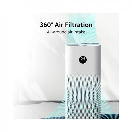Xiaomi Smart Air Purifier 4 with Ioniser  Laser Sensor True 3 layer Hepa filter removes 9999 airpollutants  PM 01 particles 516 sqft large coverage App WiFi  Voice control-AlexaGA