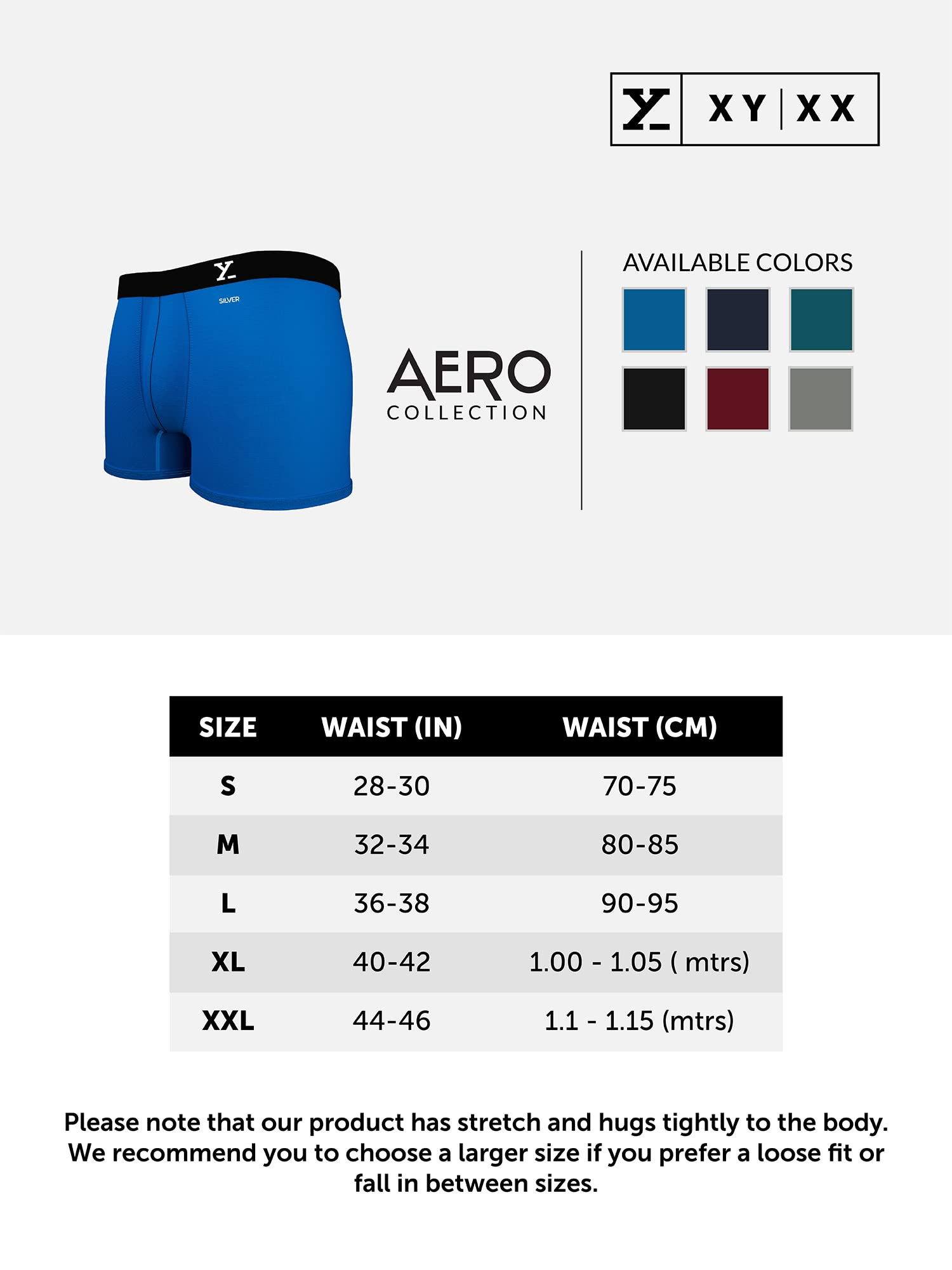 XYXX Men's Aero Silver Cotton Underwear for Men, Anti-Odour Silver
