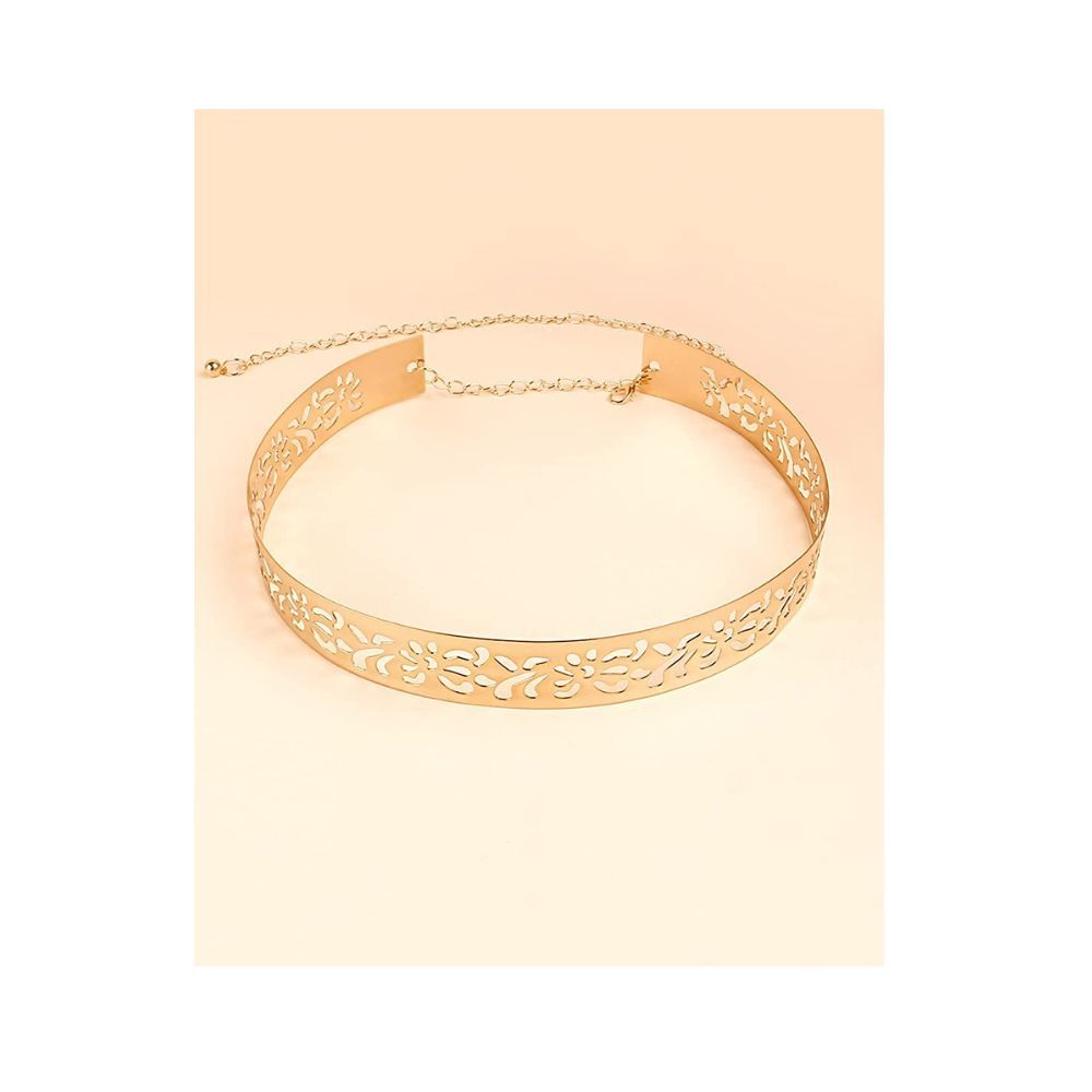 Yellow Chimes Latest Fashion Adjustable Kamarband Metal Waist Belt for Women and Girls