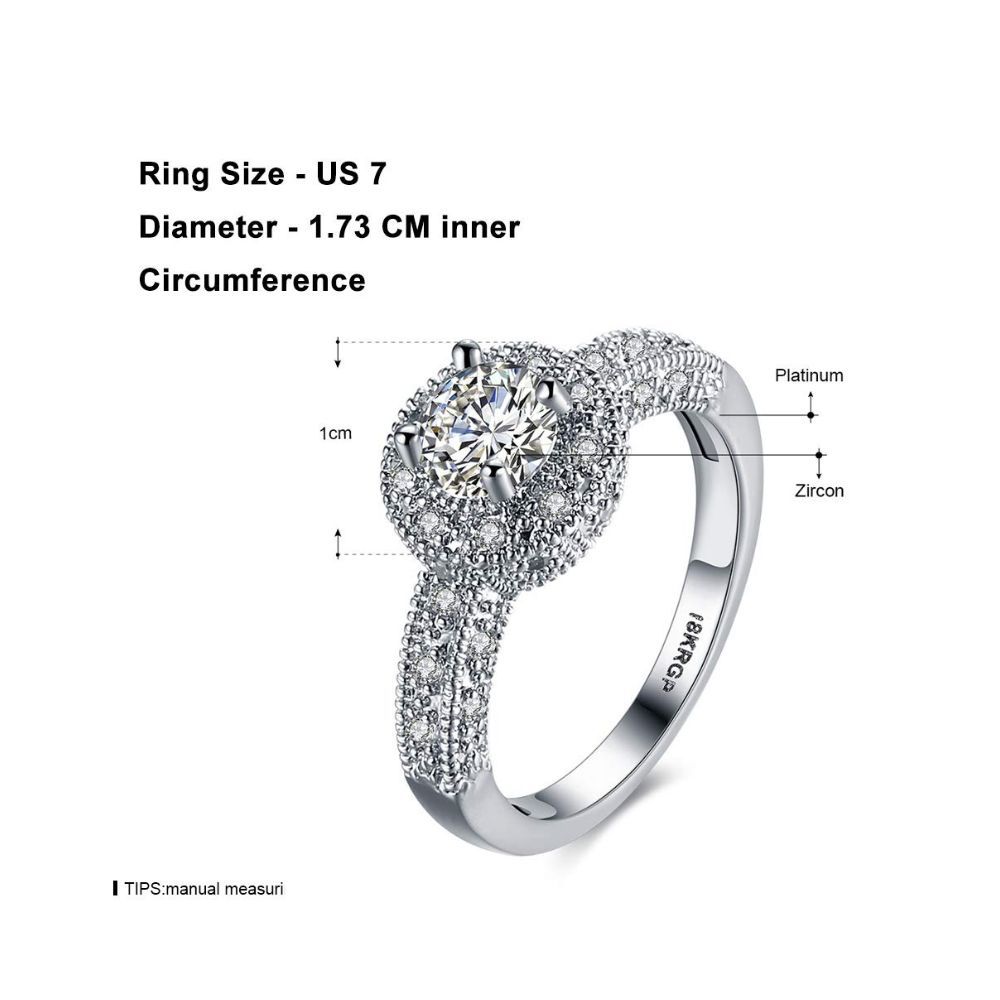 Yellow Chimes Rings for Women and Girls Silver Proposal Ring for Girls | Valentine Special Silver Toned Crystal Finger Ring for Women