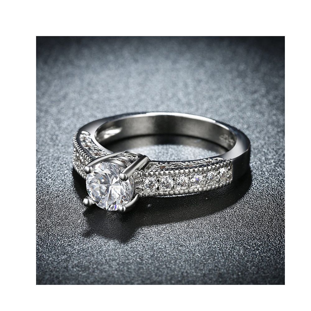 Yellow Chimes Rings for Women Exclusive Swarovski Collection Silver toned White color Metal Rings