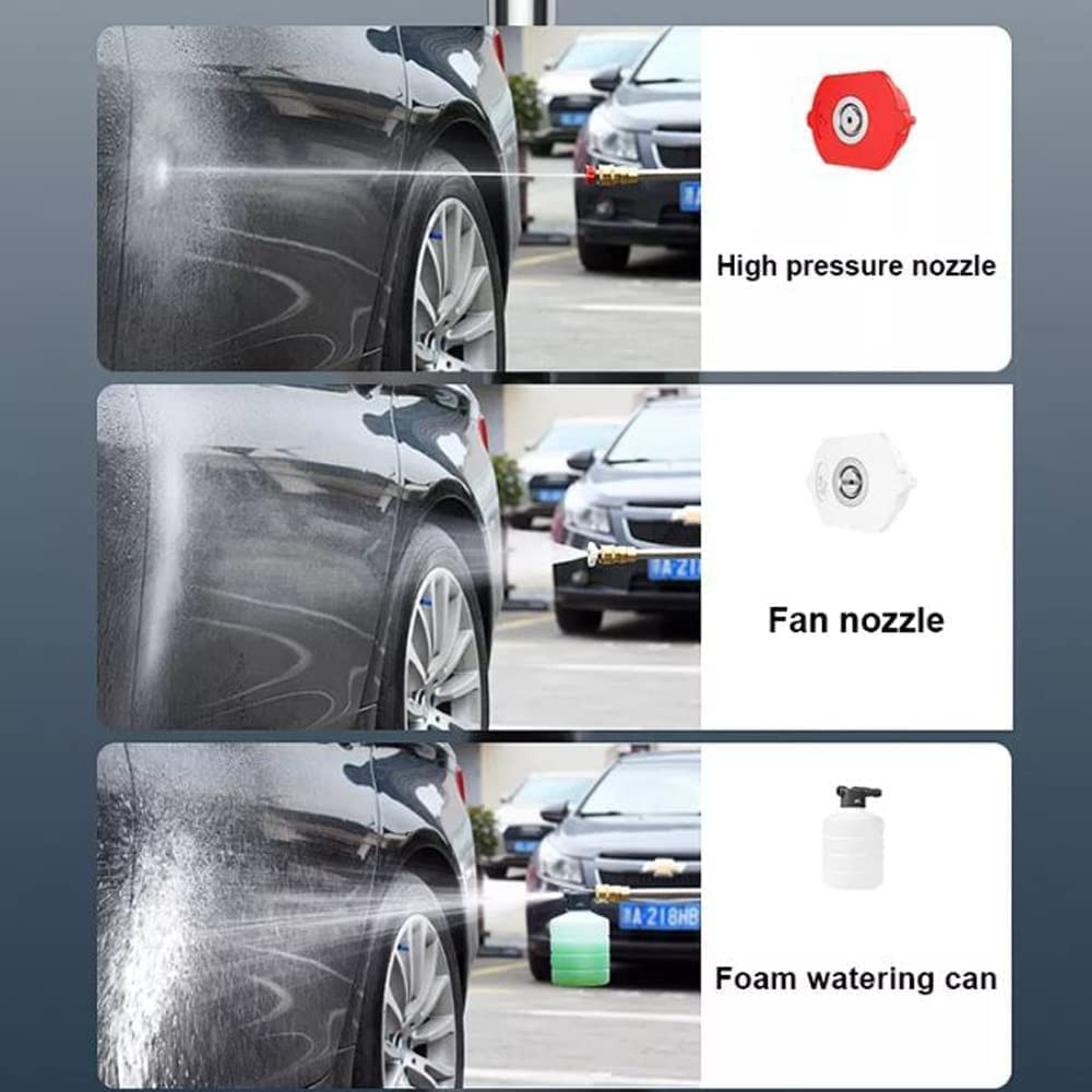 YOGIMOONI High Pressure Car Washer Cordless 48V Powerful Washer Gun with Rechargeable Battery  Multi Cleaning Works Like Car  Bike Washing Gardening  Home Cleaning Works 35 x 26 x 11 cm