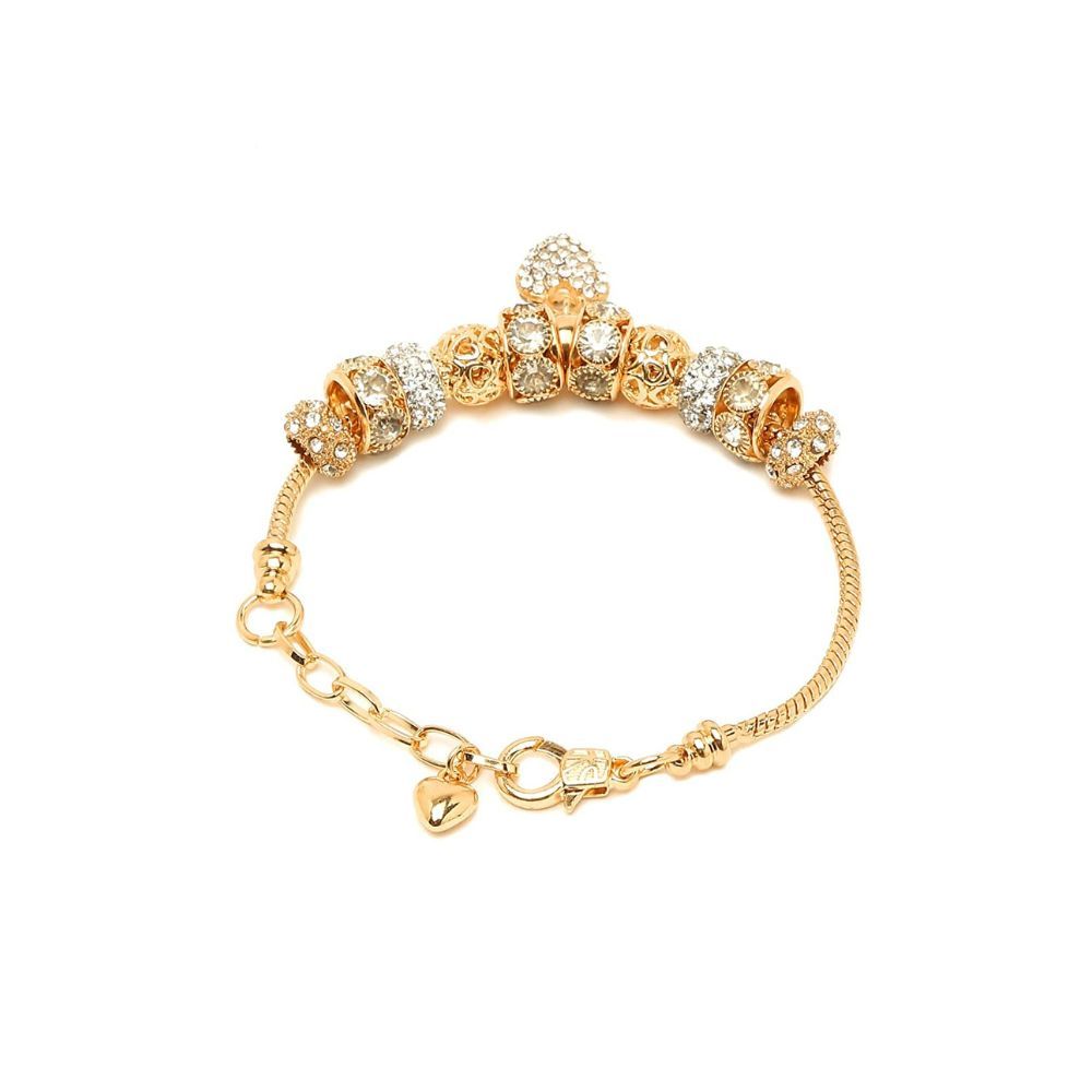 YouBella Jewellery Bracelets for Women Stylish Multi-Colour Gold Plated Charm Crystal Bracelet Bangle Jewellery