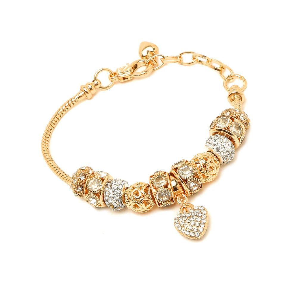 YouBella Jewellery Bracelets for Women Stylish Multi-Colour Gold Plated Charm Crystal Bracelet Bangle Jewellery