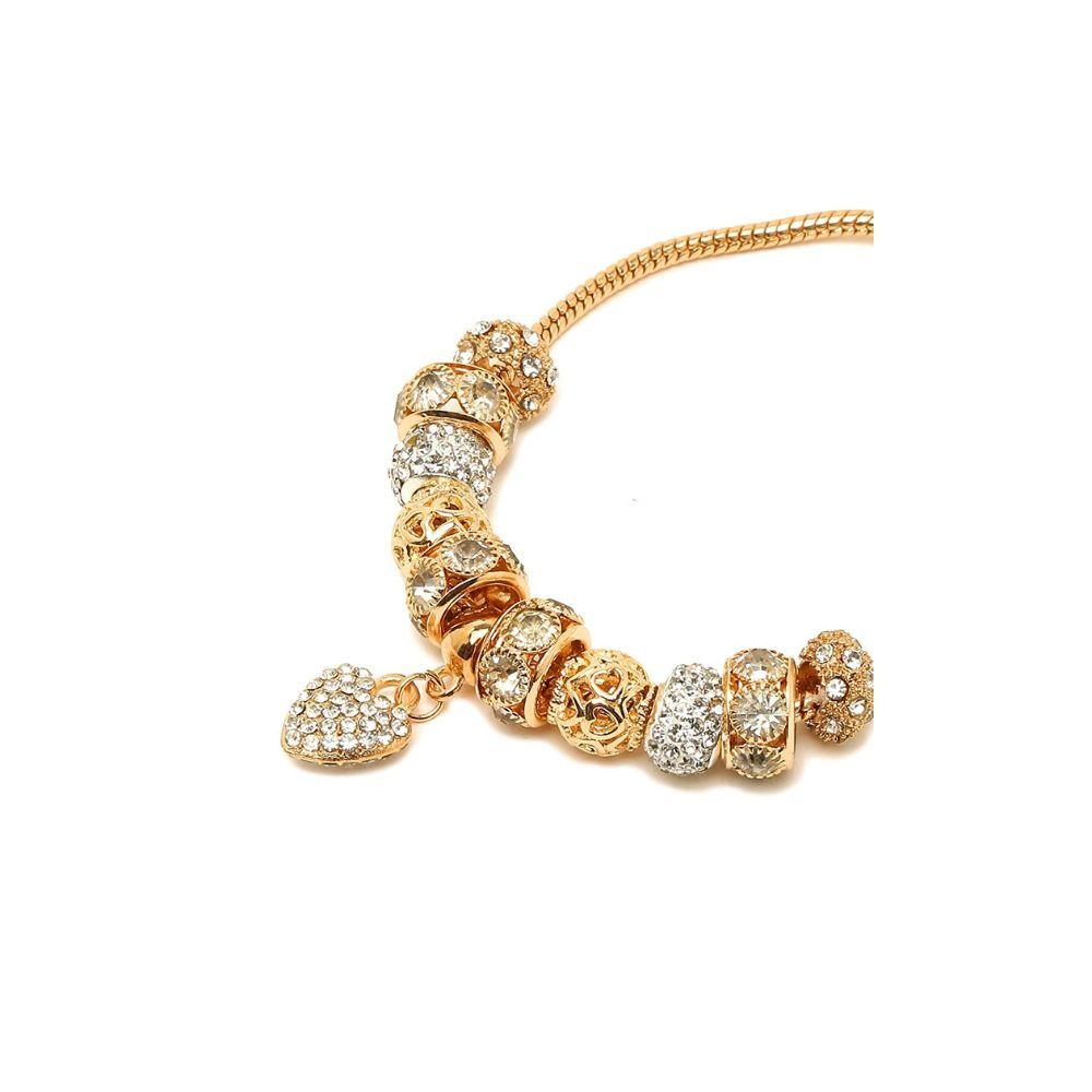 YouBella Jewellery Bracelets for Women Stylish Multi-Colour Gold Plated Charm Crystal Bracelet Bangle Jewellery