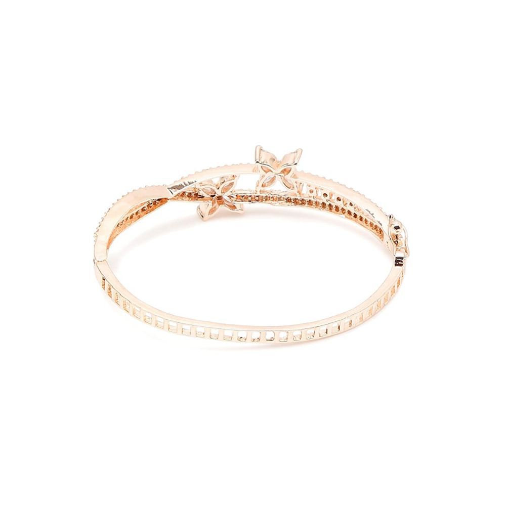 YouBella Jewellery Celebrity Inspired American Diamond Studded Bracelet for Girls and Women (Gold) (YBBN_91975)